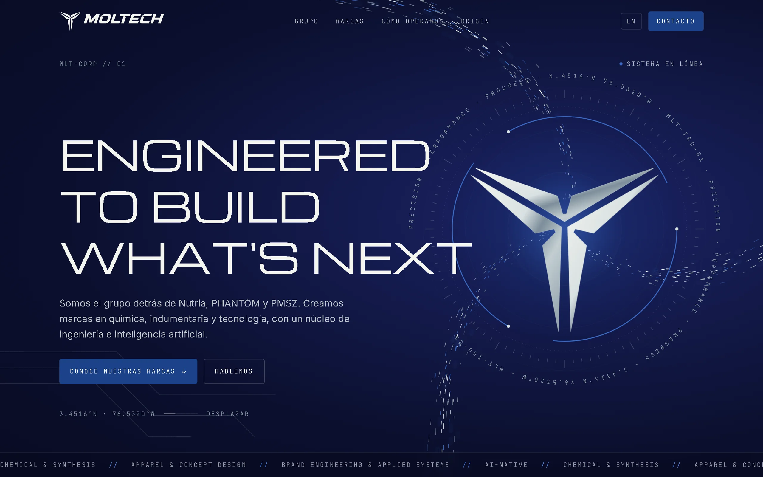 MOLTECH — Corporate brand system, web platform & launch film